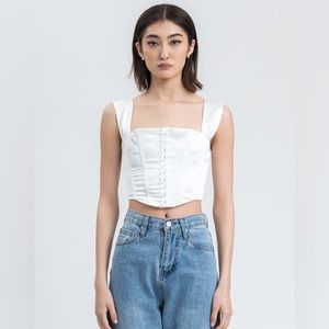 Danielle Guizio satin ribbon corset